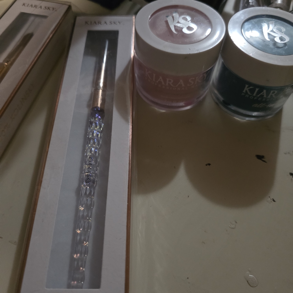 Kiara Sky Nail Acrylic Powder Kolins Set - Rose and Aqua